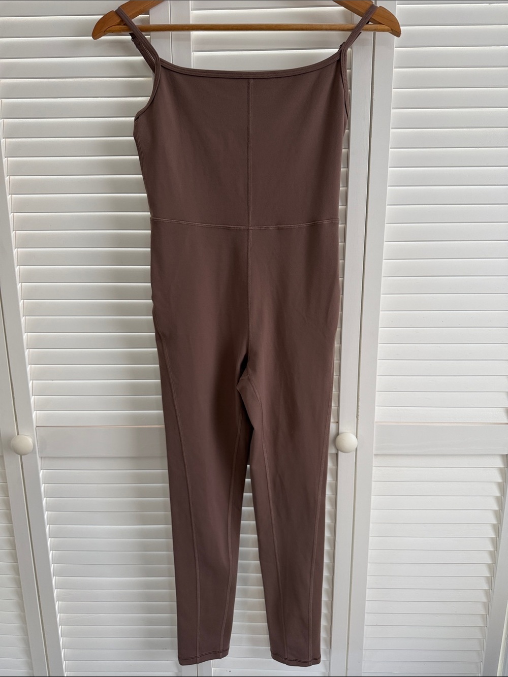 Aritzia Mauve Brown Sleeveless Slim Jumpsuit